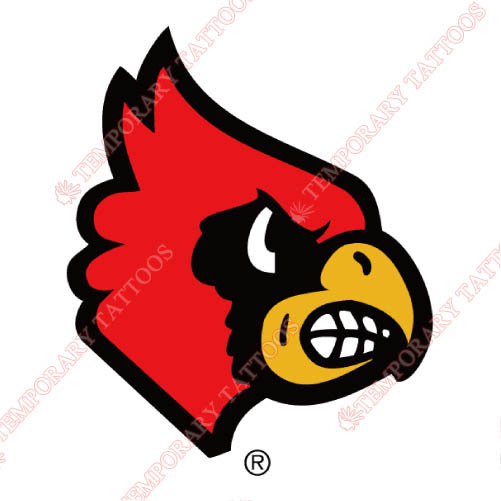 Louisville Cardinals Customize Temporary Tattoos Stickers NO.4878